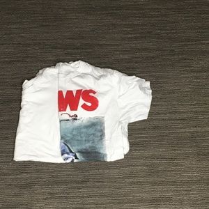 A custom made Jaws T-shirt & a Plain White T-shirt